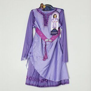 Disney NEW Girl's Purple Belt Long Sleeve Wish Asha's Adventure Midi Dress 4-6X